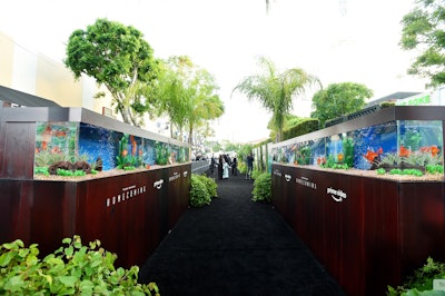 The premiere of Amazon’s Prime Video’s series Homecoming, starring Julia Roberts, took place in 2019. Swisher Productions and 15|40 Productions used live fish tanks in the arrivals area to evoke the main character’s office.
