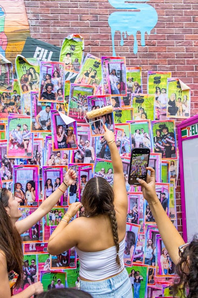Festivalgoers posted their photos to a wall in the style of old-school wheatpaste posters.