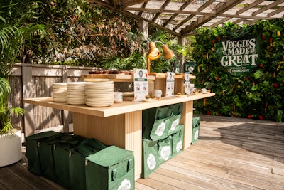 Guests enjoyed a variety of Veggies Made Great frittatas, muffins, and potato bakes, along with fresh-pressed juices.