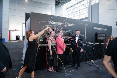 The summit portion of the day featured interactive activations including a celebratory photo moment that allowed attendees to snap a photo with their company message on a Vestaboard, a modernized version of the split-flap mechanical displays that were once a mainstay of airports and train stations.