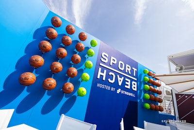 Fun, sports-inspired decor details drew attention throughout the space.