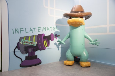 Photo ops included a giant inflatable Agent P, the code name for Perry the Platypus.
