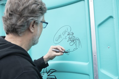 Co-creator Dan Povenmire added his touch to the activation. The space also included animation that was exclusive to the Vans Warped Tour.