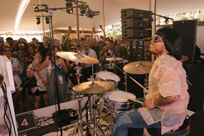 Making its first-ever appearance at Cannes Lions, Discord also hosted an exclusive event at Influential Beach featuring 9x Grammy award-winning artist and producer DJ Pee .Wee aka Anderson .Paak. The event featured drinks, food, and custom Discord content across the large LED stage for the special sunset session on the beach. The event was produced by Mirrored Media.