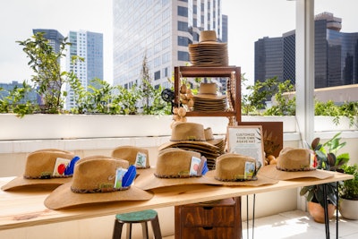 The event also included Mexican bites and live DJ sets. Guests could snag a hat at the agave fiber custom hat station by Cayetano Gaxiola, and the Polyagave Sensory Wall Timeline showcased Cuervo’s polyagave cup and straw process.