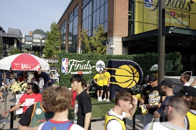 'Hundreds of fans stopped by the installation to take photos,' Cobbs said, attributing such an impressive turnout to the installation's 'prime location' outside of the stadium.