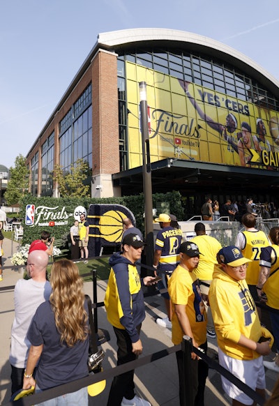 'Fans were lining up to see us unveil each of the installations and couldn’t get enough photos once we were live,' Cobbs said, referencing the floral pop-ups' appearance at the Oklahoma City Thunder's Paycom Center and the Pacers’ Gainbridge Fieldhouse ahead of Game 1 and Game 3, respectively.