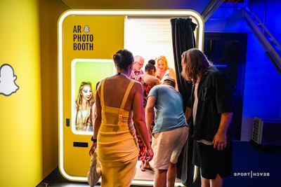Snapchat's AR photo booth was another frequented sponsor activation on site.