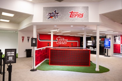 Guests could grab exclusive All-Star cards at a dedicated point-of-sale, dive into Topps history with an educational display, create their own unique keepsakes at a 'create your own card' photo booth, and rip digital card packs in the Topps BUNT app for a chance to win a high-value graded Topps card.