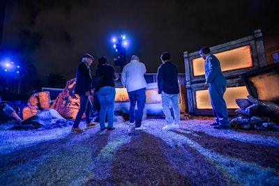 At night, the activation transformed into The Wreckage: Code Red, a darker, high-stakes mission through the crash zone.