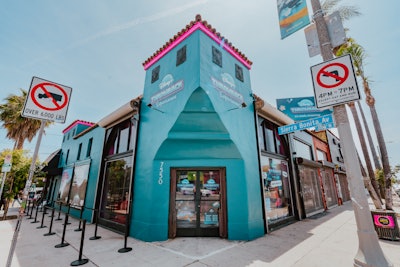 Coan says one of the biggest challenges of producing the activation was sourcing the right location. He and his team scouted across LA from Santa Monica to Mid-City to West Hollywood. 'We wanted optimal foot traffic, the right square footage, and a place that would complement our thrift shop-inspired vibe,' he says. 'We ultimately landed on Melrose Avenue, which checked all of those boxes.'