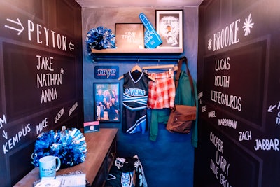 This space was a throwback to the popular teen drama One Tree Hill. Fans could step inside Peyton's room.