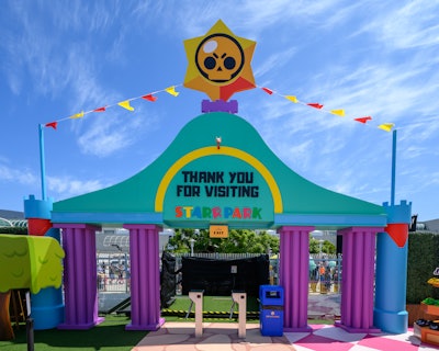 In addition to GDX Studios, Starr Park was produced in partnership with Secret Cinema, Future Colossal, Psyop, Stoopid Buddy Stoodios, and Unobtainium. As part of the larger campaign, Brawl Stars also teamed up with MrBeast’s Feastables to debut limited-edition co-branded “Brawl Bars,” with 20,000 distributed throughout Starr Park and around San Diego. Fans who found golden tickets could skip the line for the popular activation. The mayhem extended beyond the park with Spike’s Street Team roaming downtown San Diego, challenging fans to trivia, pie throws, and even character-inspired haircuts. A hydration station—Spike’s Fountain of Tears—kept attendees cool with branded water bottles and balloon-throwing antics.