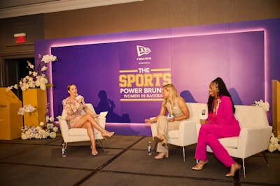 The event also featured the 'Women of the Diamond' panel, presented by New Era Cap and moderated by the brand's director of marketing, Jesse Ladoue McMullen. Panelists included Asia Gholston, senior vice president of brand marketing for the Detroit Tigers, and Stephanie Grubbs, major league assistant strength and conditioning coach for the Houston Astros.