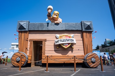 Supercell's 'Clash of Clans' Bathroom Battlestation at San Diego Comic-Con