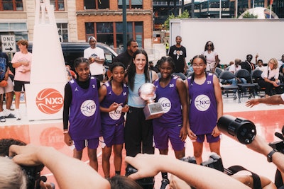 Nike Elite Athletes—including Rae Burrell, Tamika Catchings, Natasha Howard, Sonia Citron, Allisha Gray, and Caitlin Clark (pictured)—made appearances throughout the weekend.