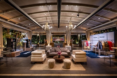 Lighting design came courtesy of Lighten Up, while ShowPro handled audio, 3 Line Productions oversaw fabrication, and Accurate Staging handled staging. 'Curating the furniture is always a highlight for us. It’s how we make a lounge feel like home,' noted Dodge. 'We prioritize comfort and variety, mixing different styles to keep the space dynamic and inviting. The goal is to create a place where the guests truly relax and stay awhile.'