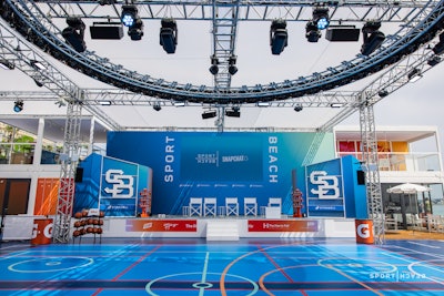 Sport Beach housed panels, meetings, networking opportunities, plus a host of sports activities like basketball and pickleball.