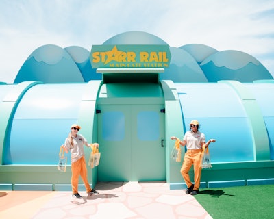 Guests entered Brawl Stars’ universe via the Starr Rail, a monorail-inspired tour that set the tone for the brand’s Comic-Con takeover. Once inside the floating theme park, fans explored carnival-style games with a twist, from explosive challenges at Mike’s Mine to sweets at Piper’s Pie Shop.