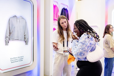 Fans could enhance their tunnel fits using Google’s virtual try-on feature on Pixel and learn more about Kelsey Plum and A'ja Wilson’s fashions with Google Lens. Fans could also walk through the Hall of Fits and use Circle to Search technology on Pixel to learn more about the items on display.