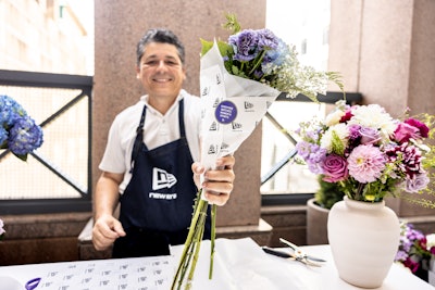 Attendees could select flower stems for staff to arrange into a bouquet.