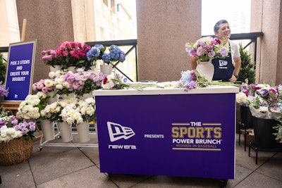 New Era Cap also partnered with Nancy's Flower Truck for this 'create your own bouquet' activation.
