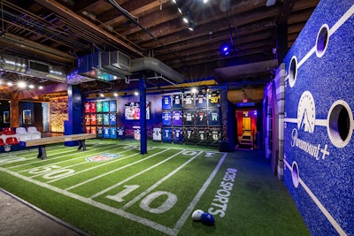 There was also CBS Sports clubhouse-inspired space.
